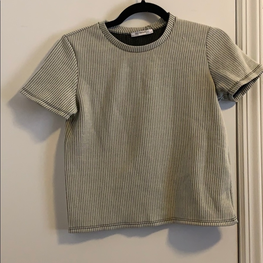 Zara Dressy ribbed Tee Shirt